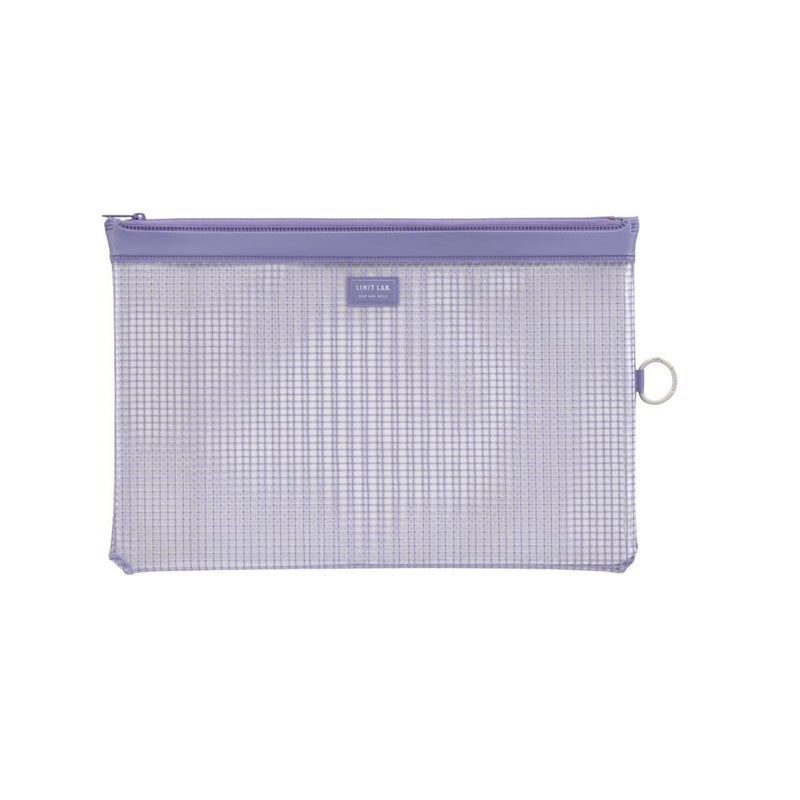 LIHITLAB LIHIT LAB. Mesh Pouch  14 x 9.3 inches  Lilac (F246-Lilac) - Image 1